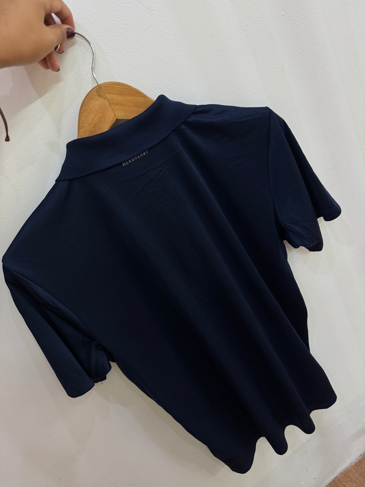 Navy Blue @adidas Aeroready Polo