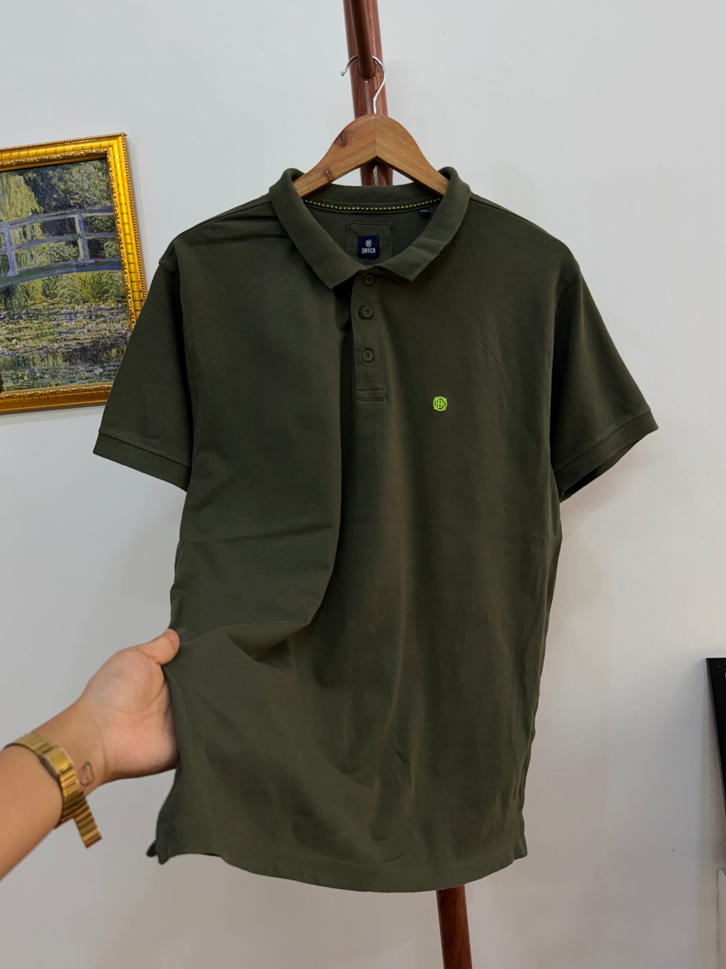 Green Datch Cotton Polo Tee