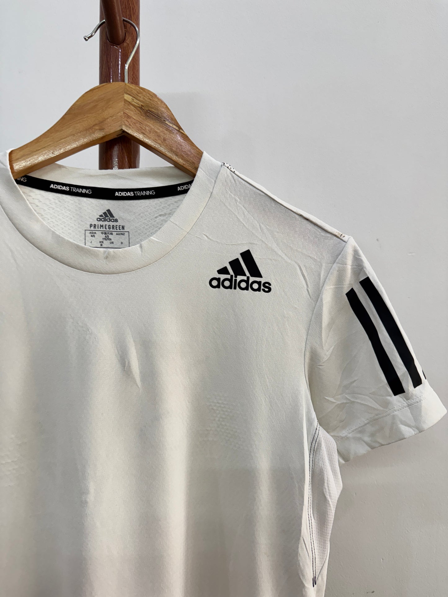 White Adidas 3-Stripes Tee
