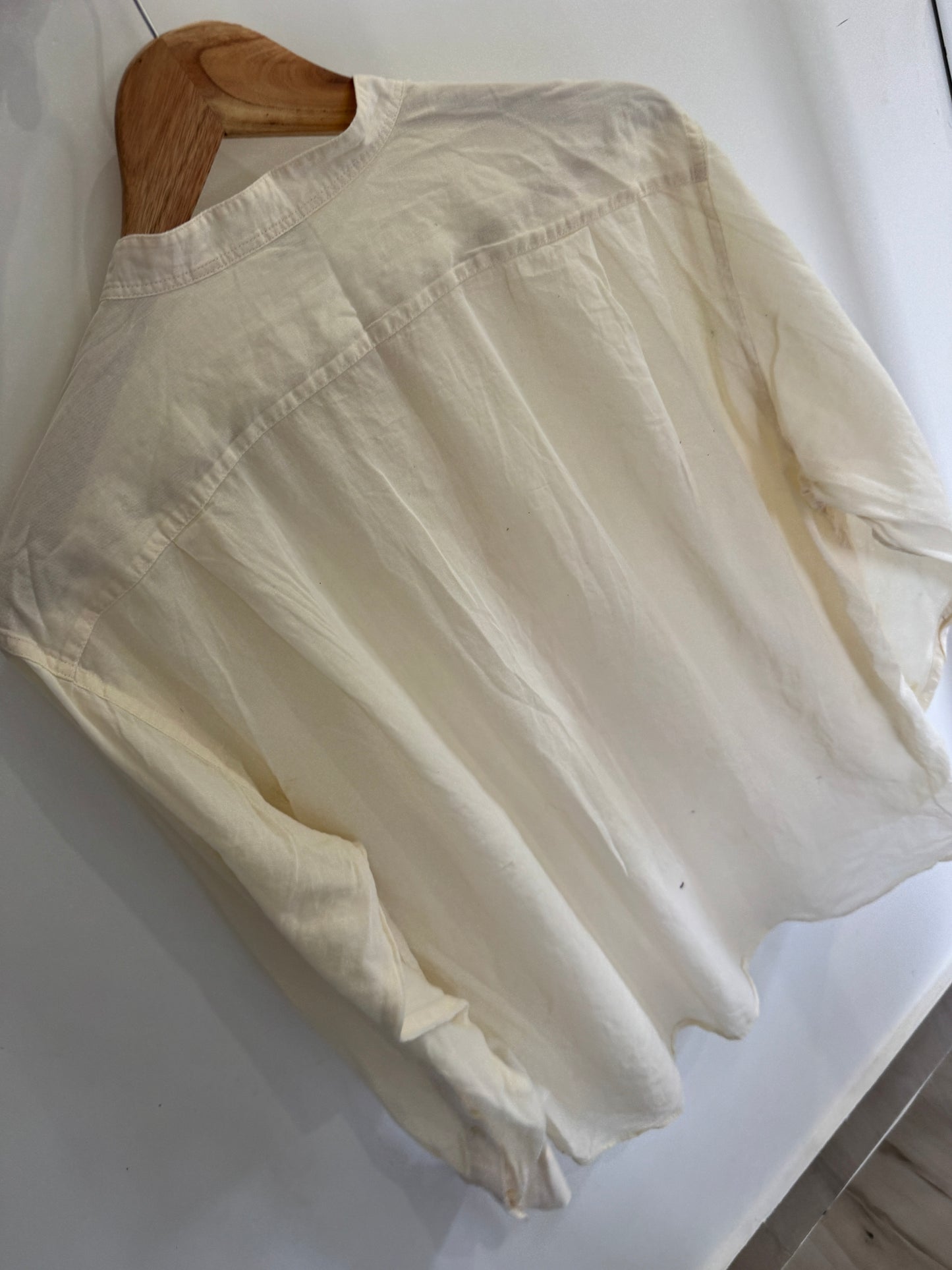Authentic @uniqlo UUU Sheer Mandarin Collar Shirt