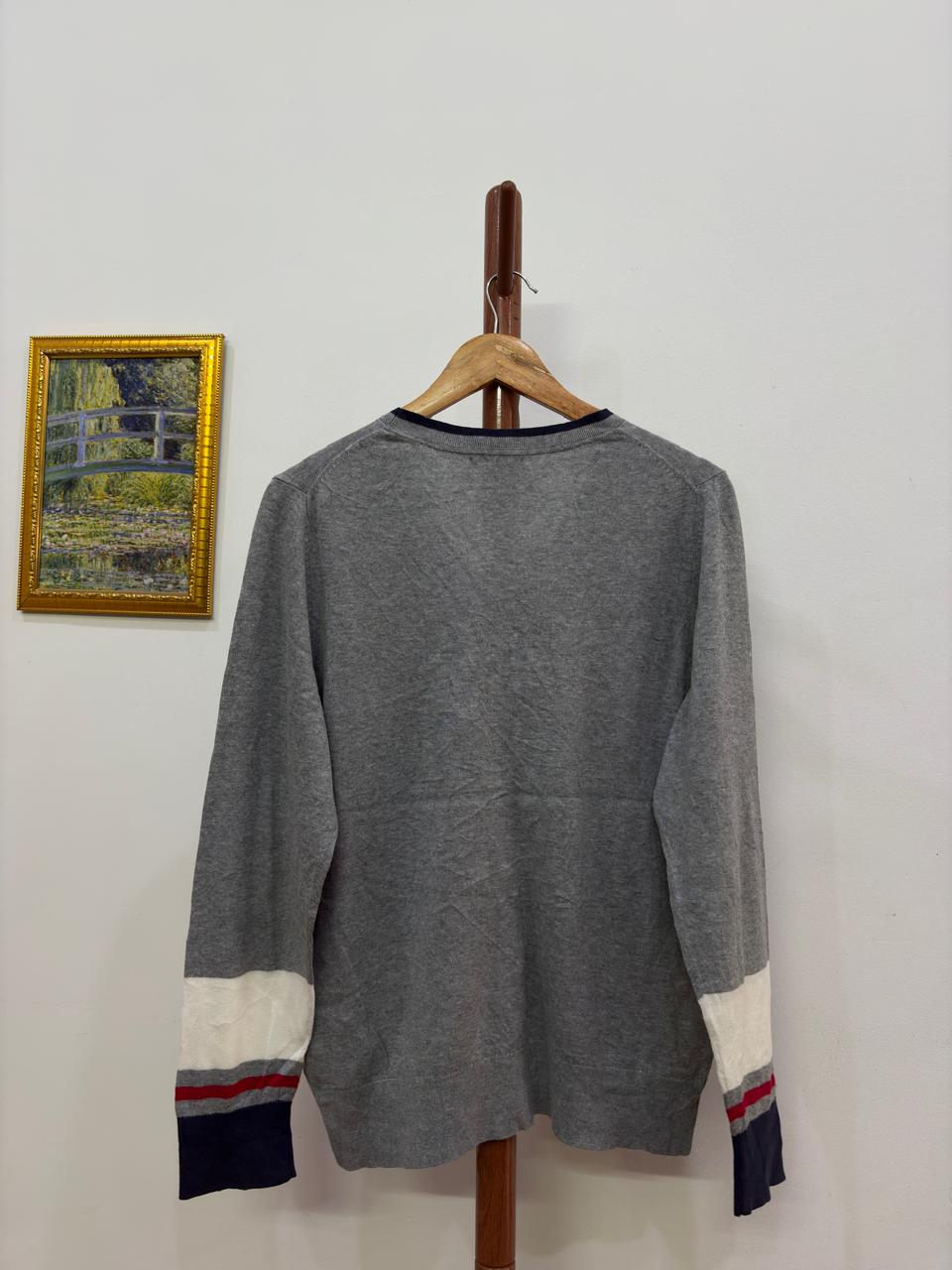 Grey 'Tommy Hilfiger' Cardigan Cotton