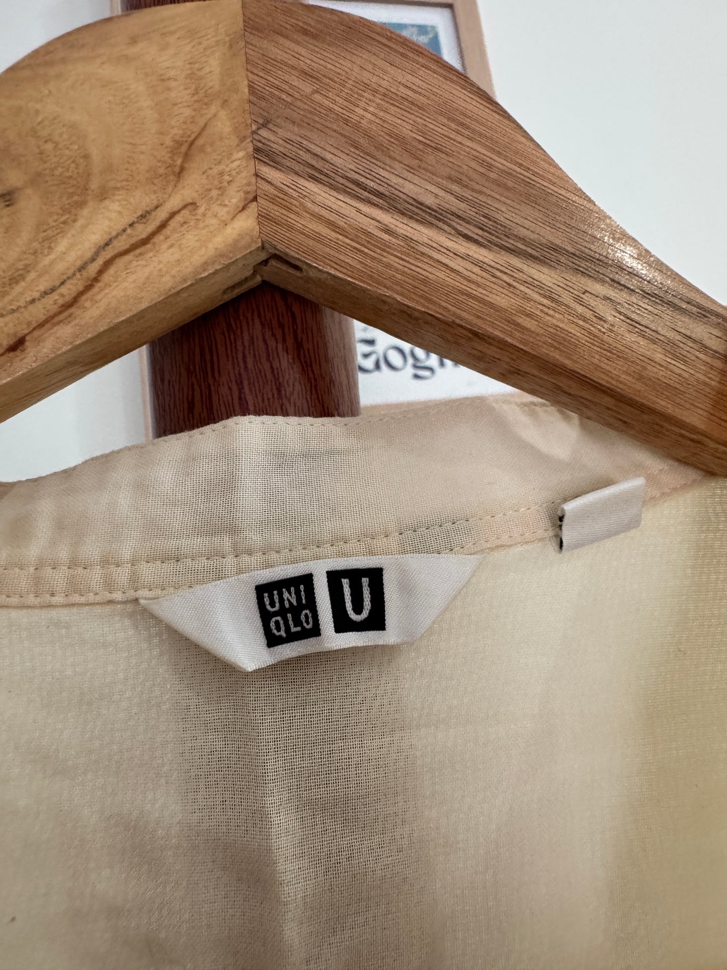 Authentic @uniqlo UUU Sheer Mandarin Collar Shirt