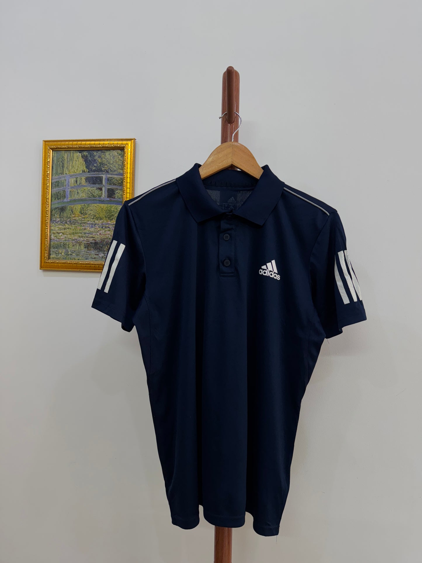 Navy Blue @adidas Aeroready Polo