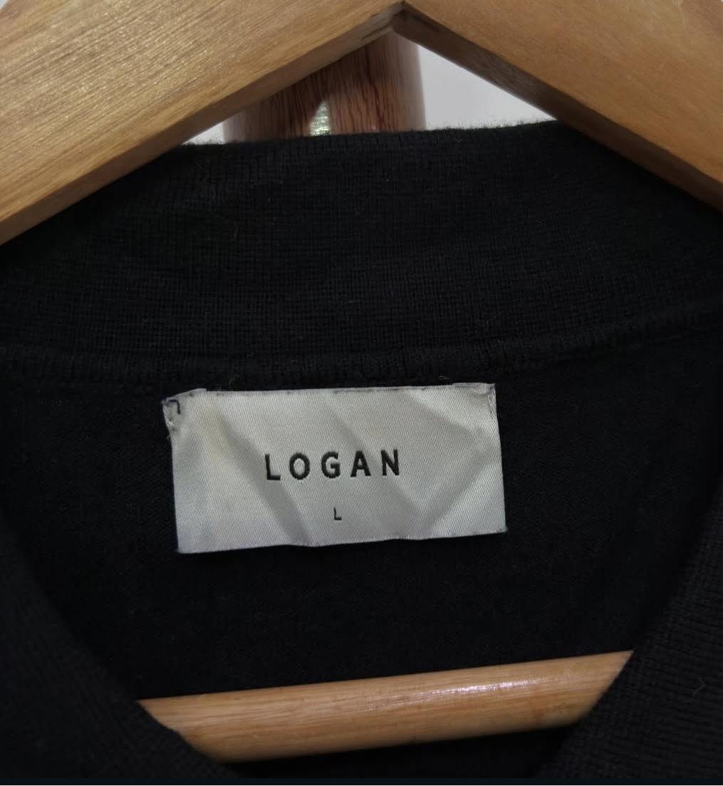 LOGAN' Black Knitted Top
