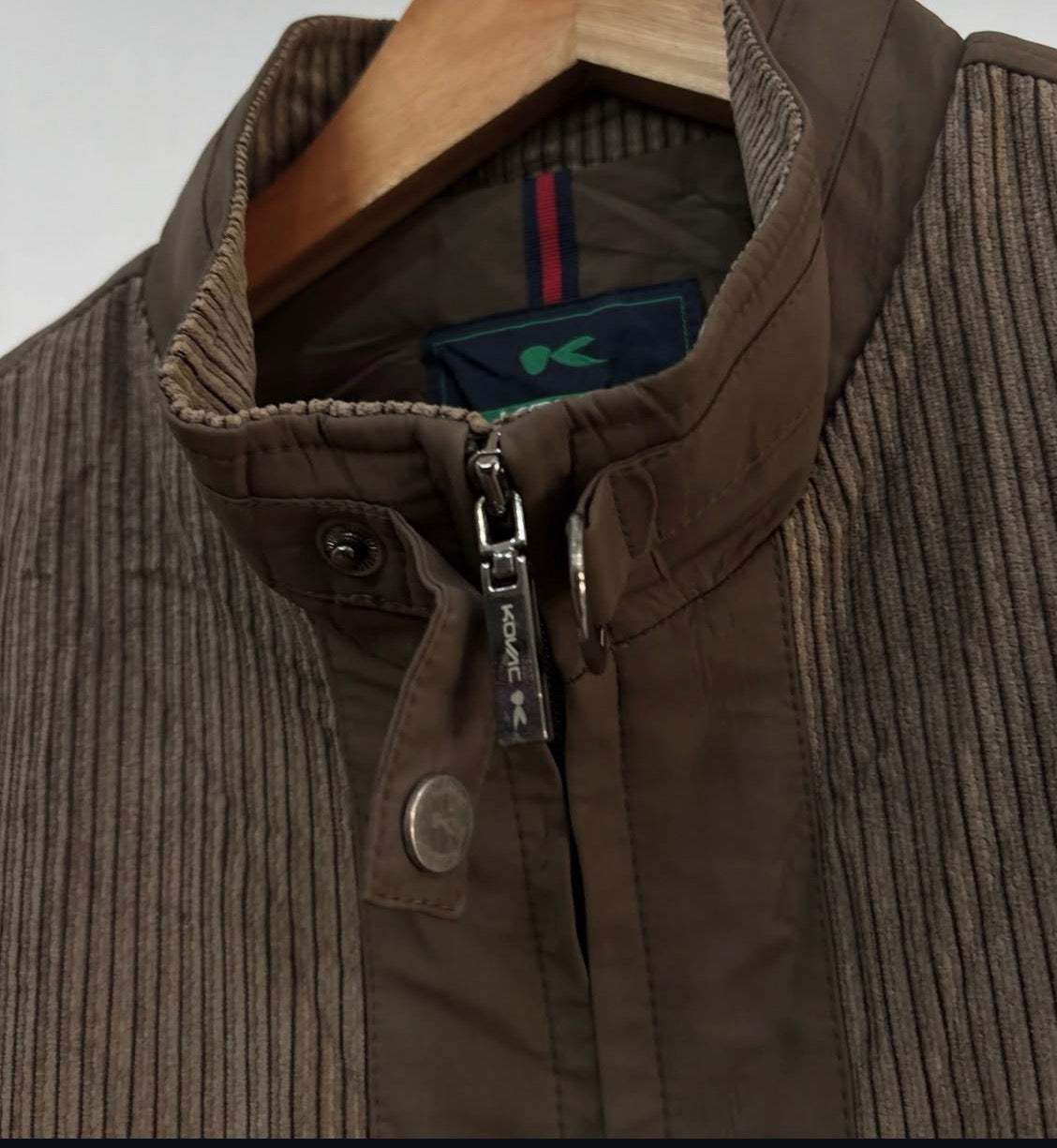 Brown Corduroy Tailored Fit Jacket