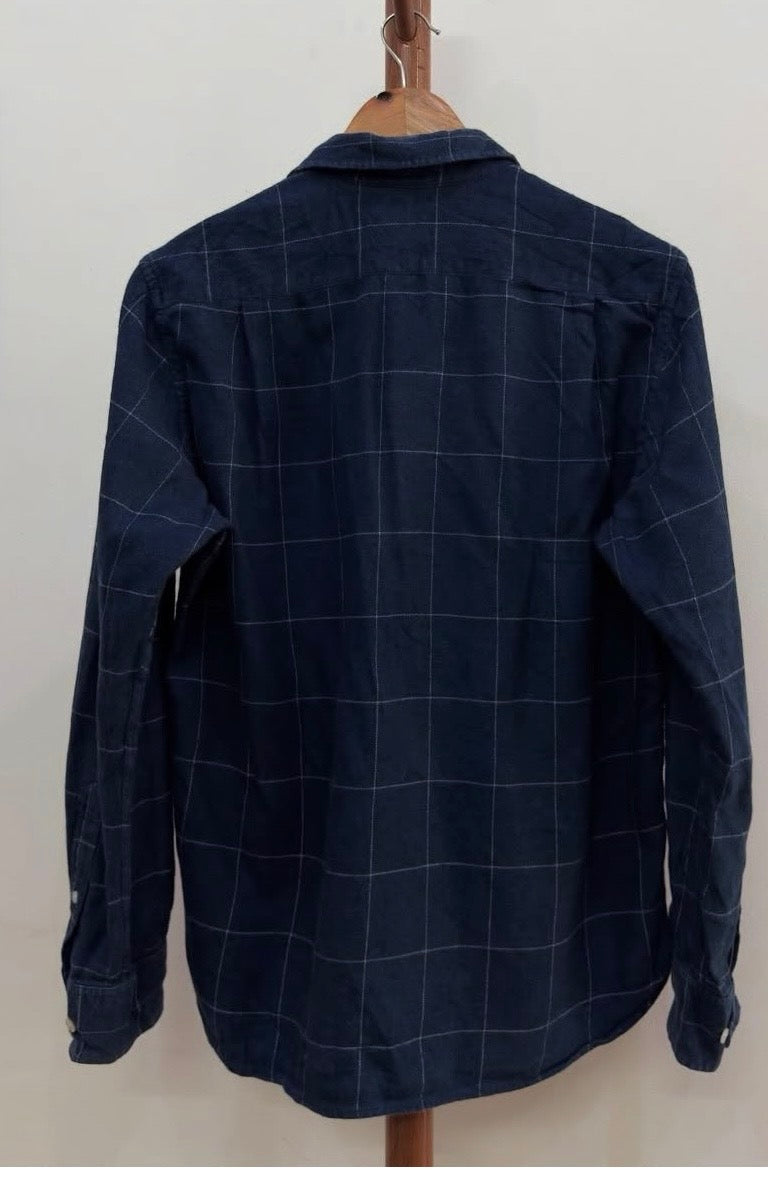 Blue 'MUJI' Flannel Check Shirt
,love the fabric & Unisex