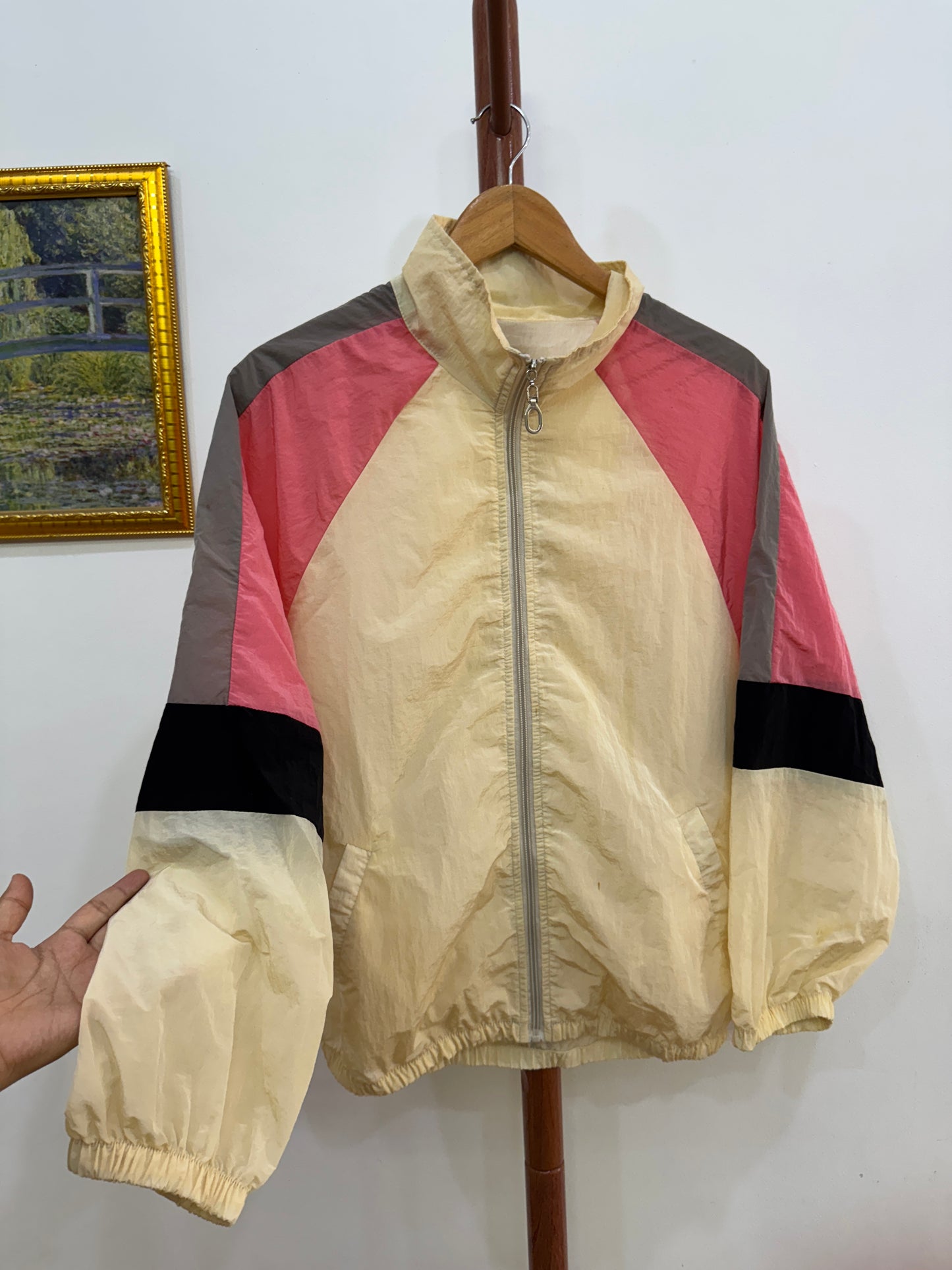 Beige Windbreaker jacket