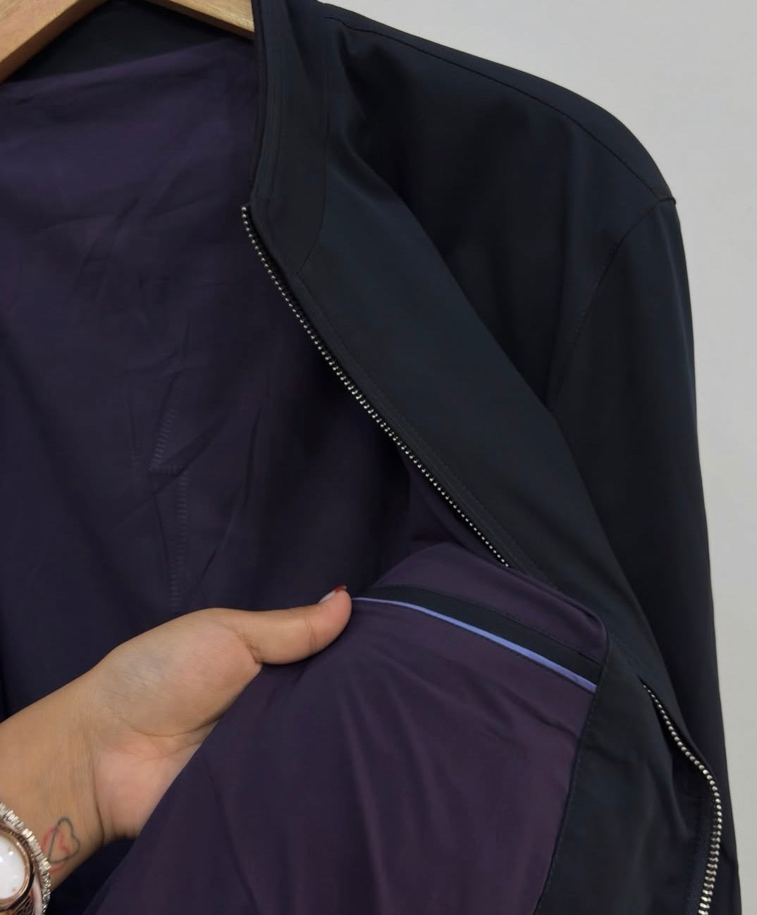Navy Blue Tailored Fit Coach Jacket