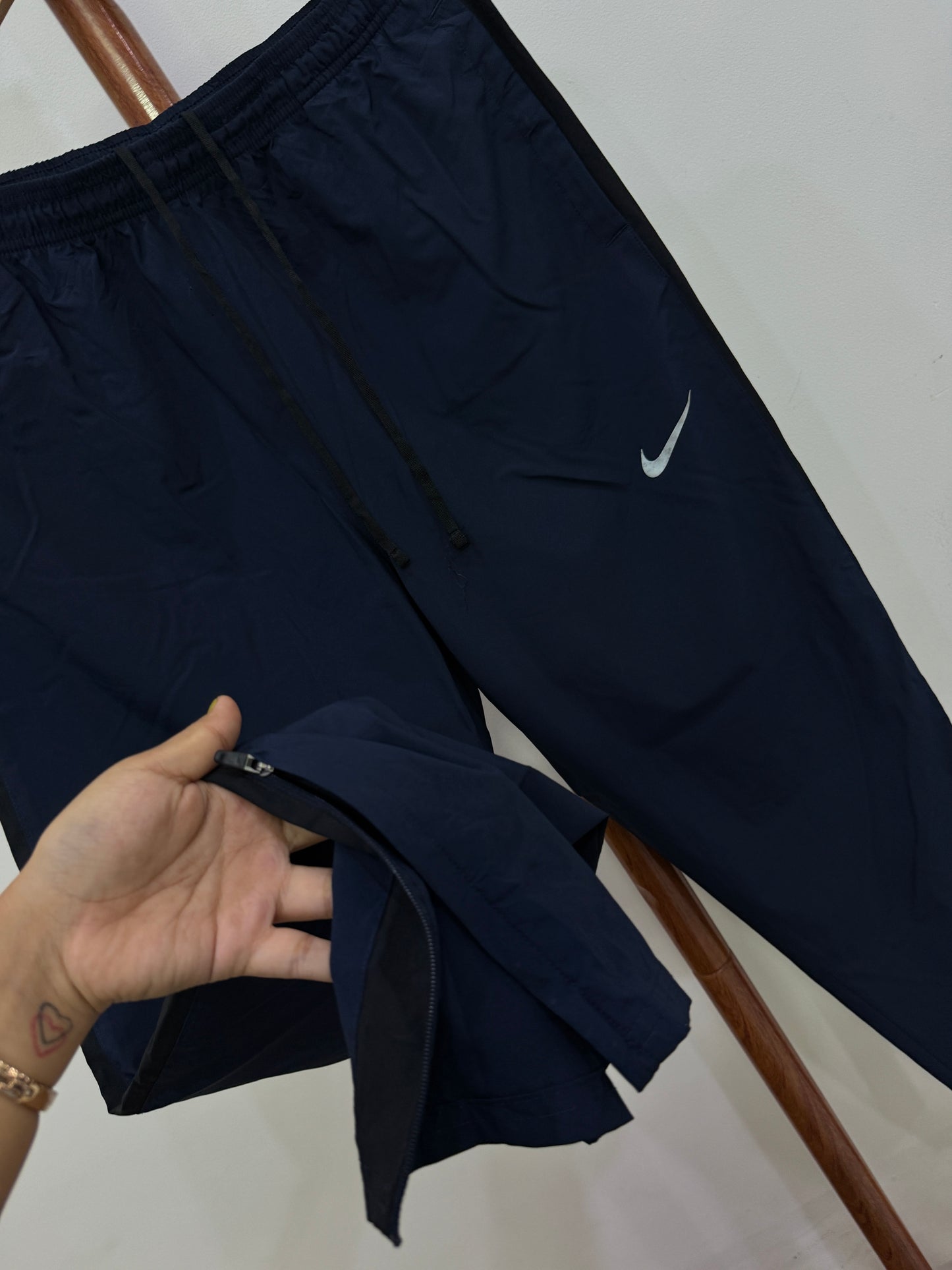 Navy Blue ‘Nike’ Reflective Swoosh Pant