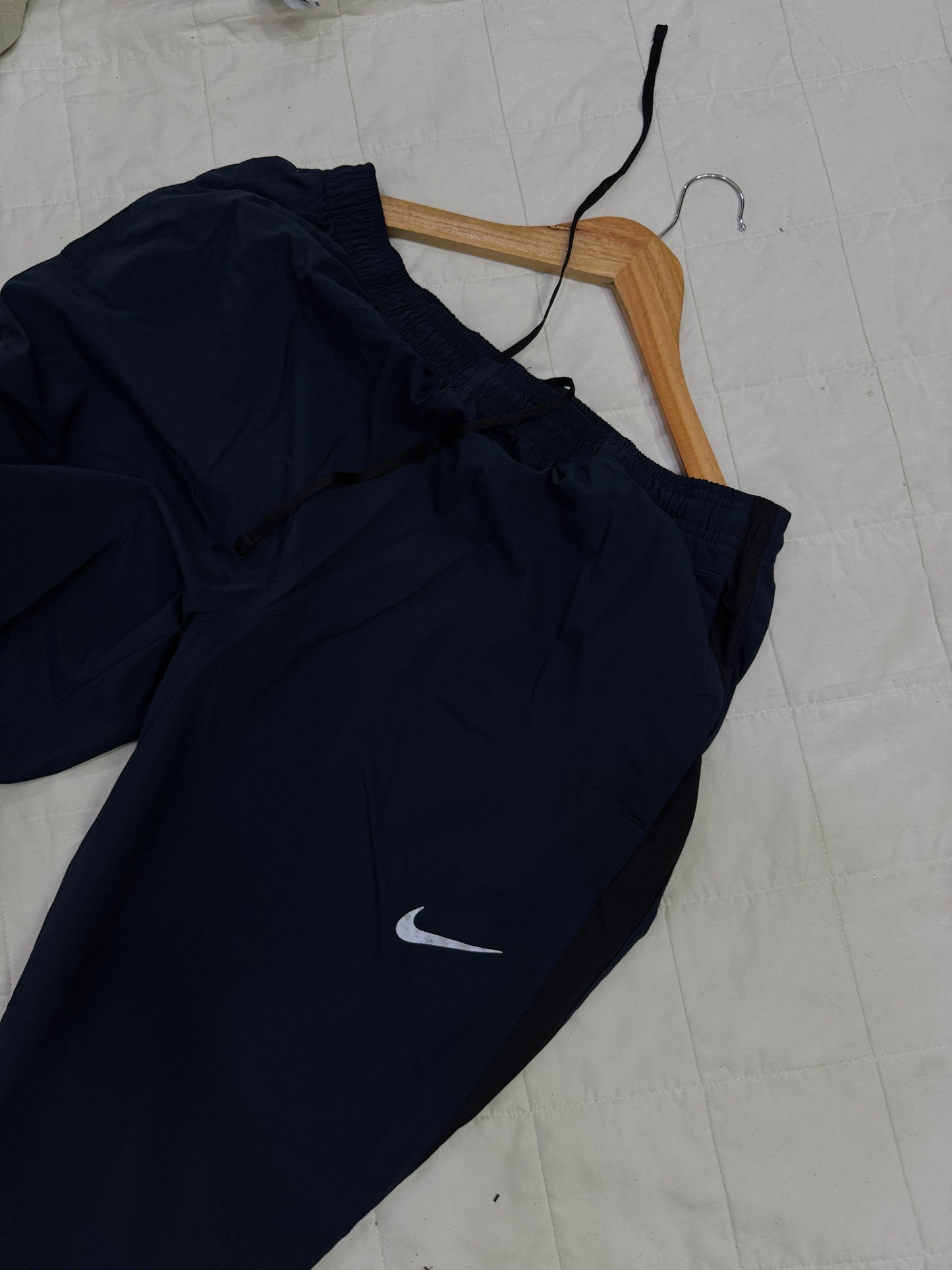 Navy Blue ‘Nike’ Reflective Swoosh Pant