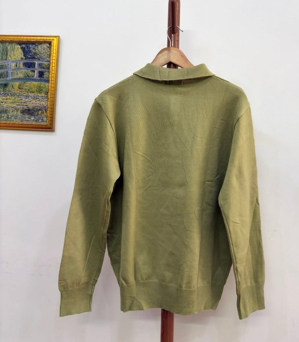 Pastel Green ' Polo Knit Sweater