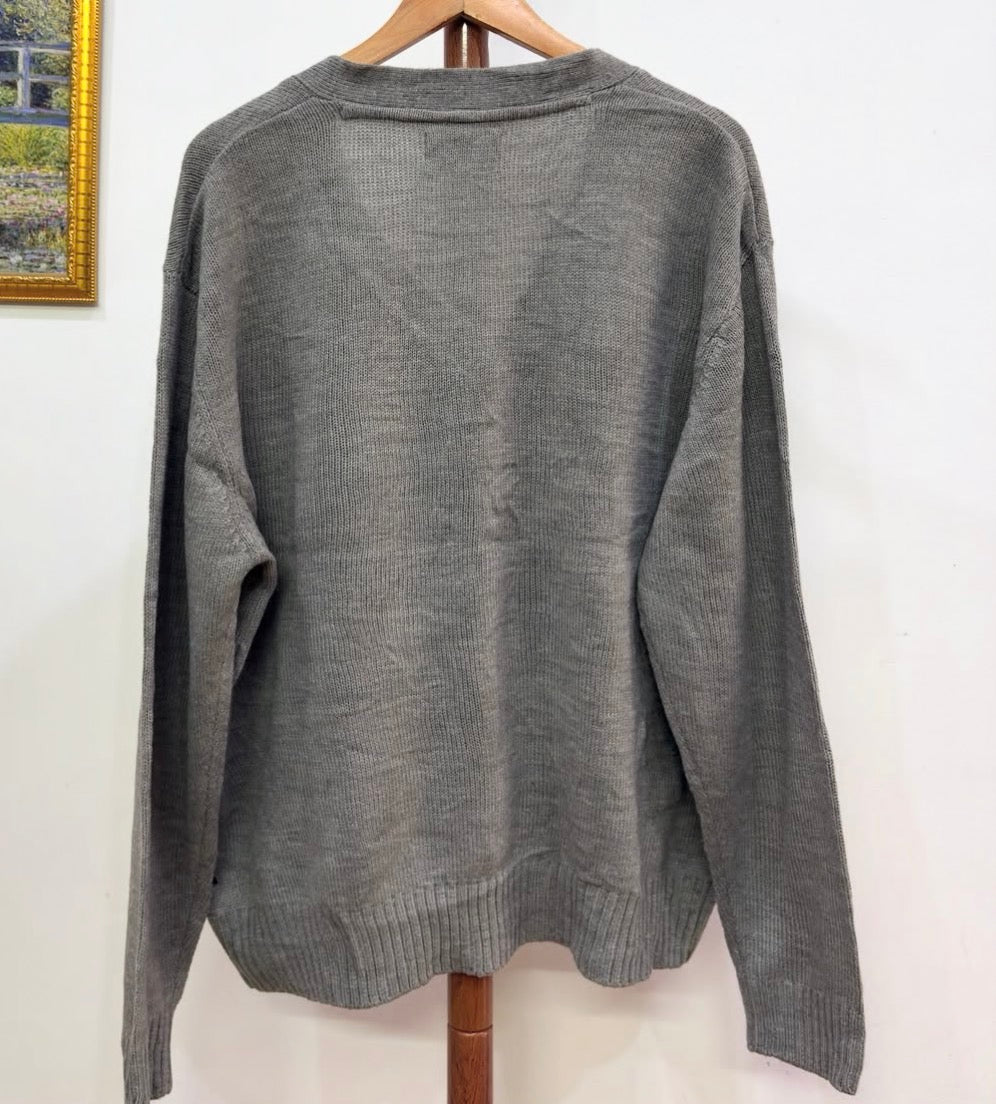 'Wha.ou' Teddy Cardigan in grey 
'