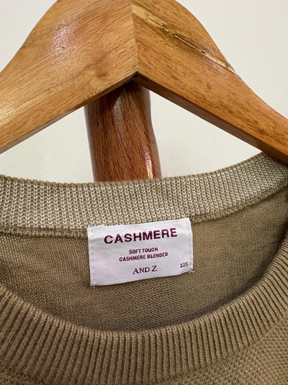 Nude Brown Cashmere Seamless Knitted Sweater