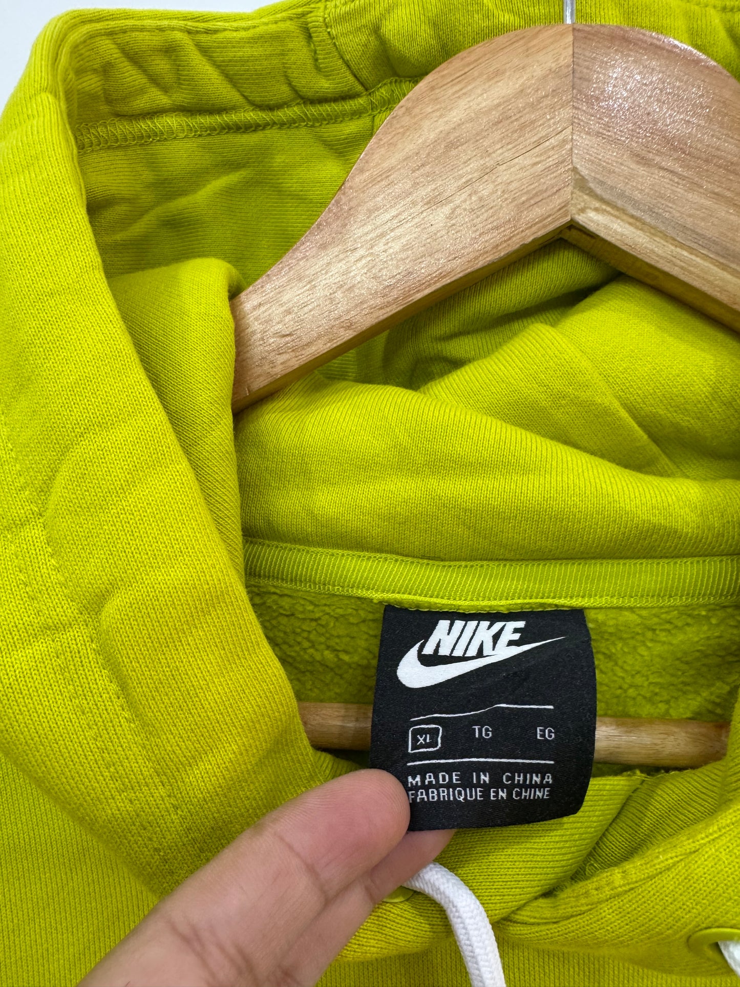 NIKE NEON GREEN HOODIE