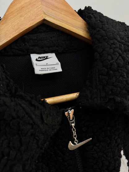 Black NIKE BIG SWOOSH SHERPA JACKET