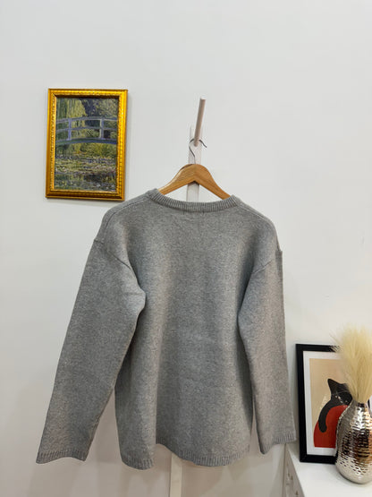 GREY BASIC KNITWEAR