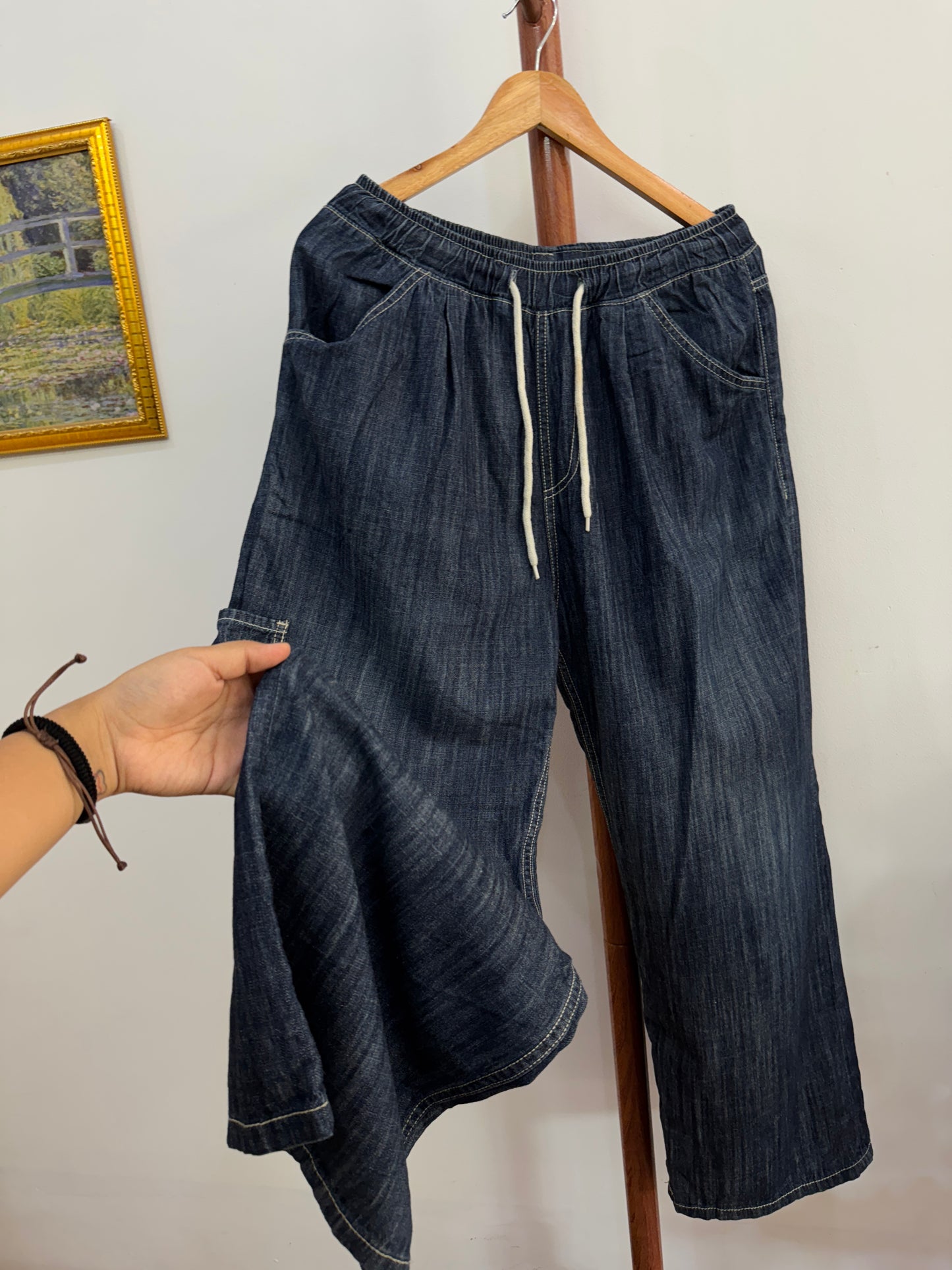 Baggy Denim-like Korean Trouser