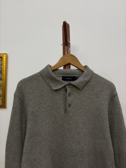 'Creamix ' Grey Cashmere Polo Sweater 
Timeless & Versatile 🍂