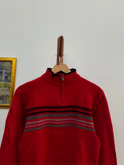 Red Woollen Knitted Sweater