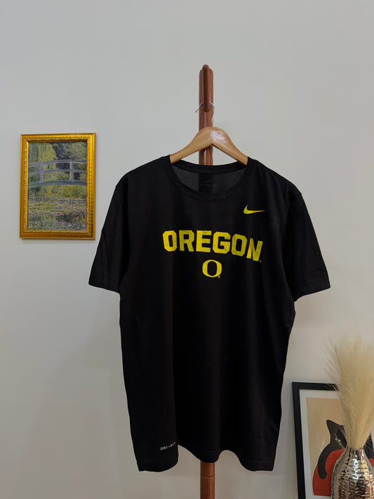 Black NIKE Oregon Dri-Fit cotton Tee