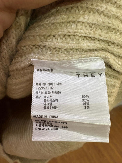 'They' Thick Ribbed Knit Sweater