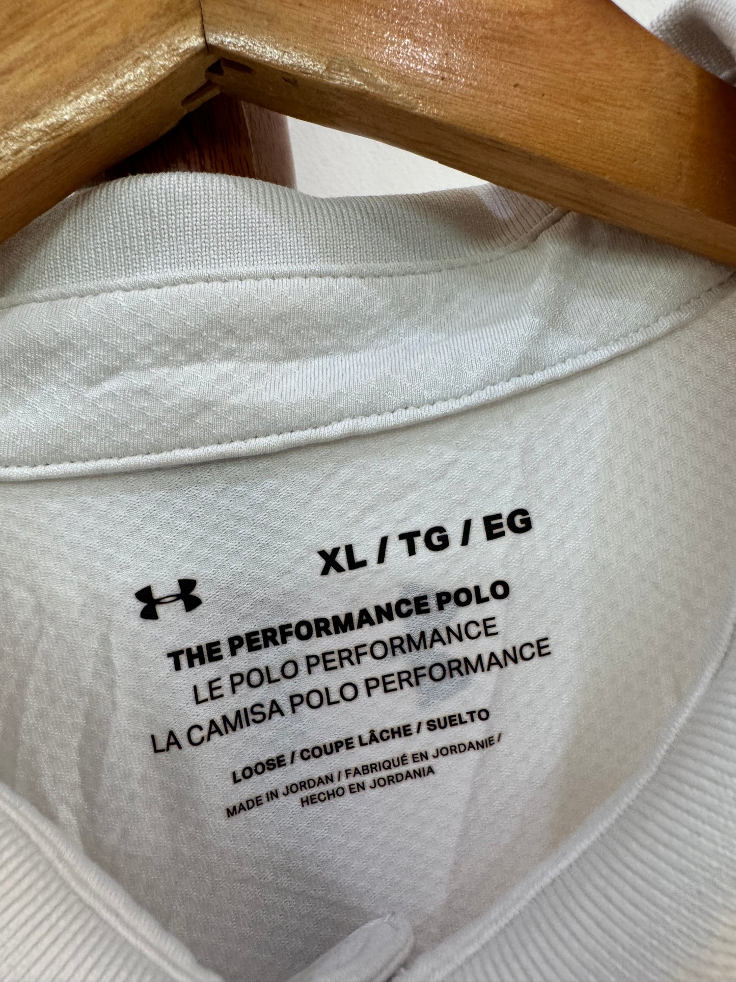 White Underarmour Polo Tee