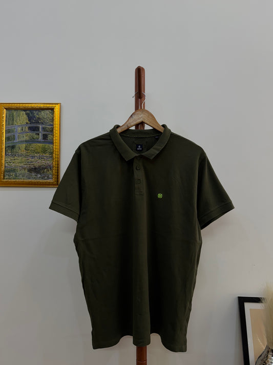 Green Datch Cotton Polo Tee