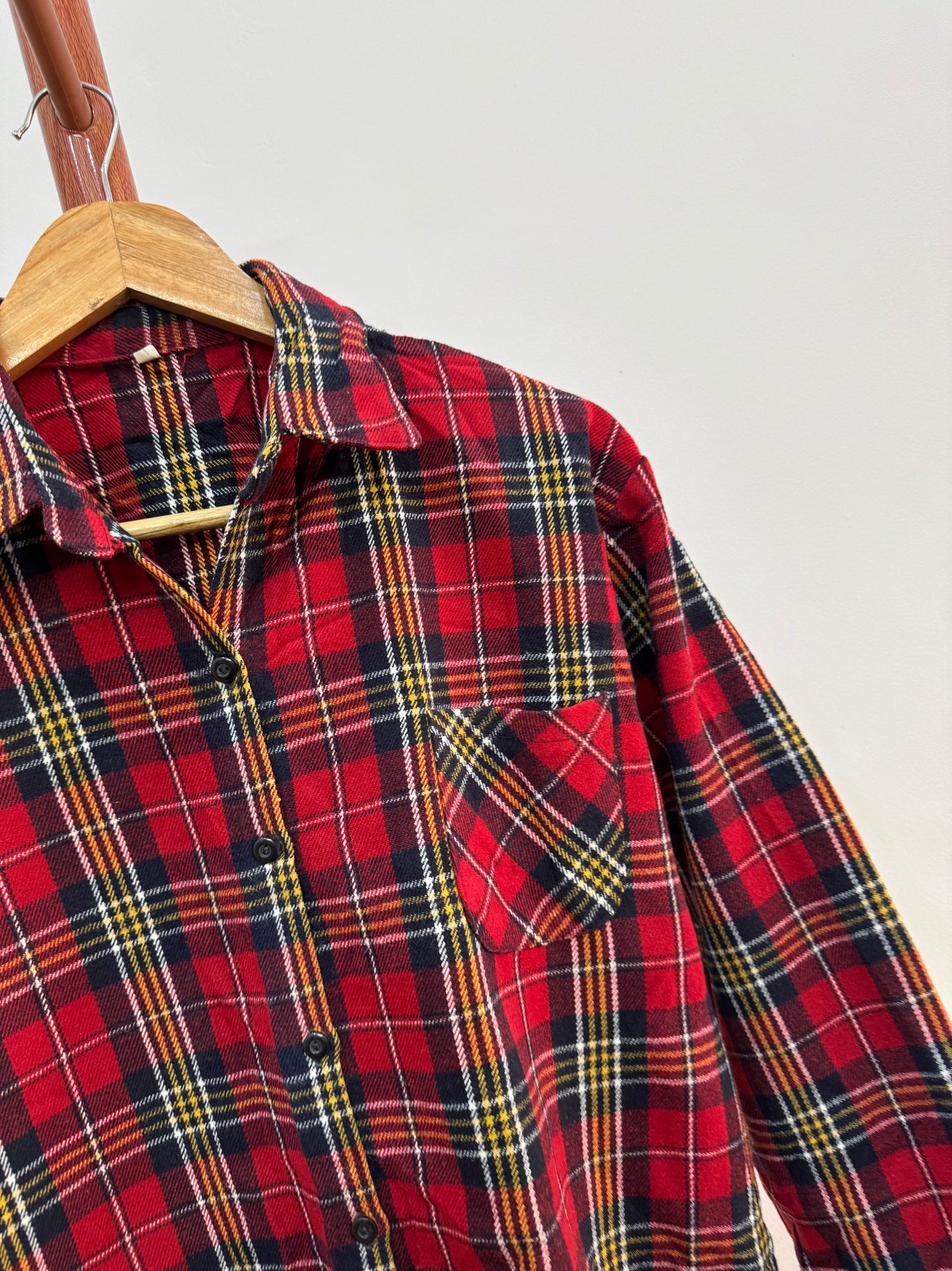 Red Thick Checkered Wollen Shirt