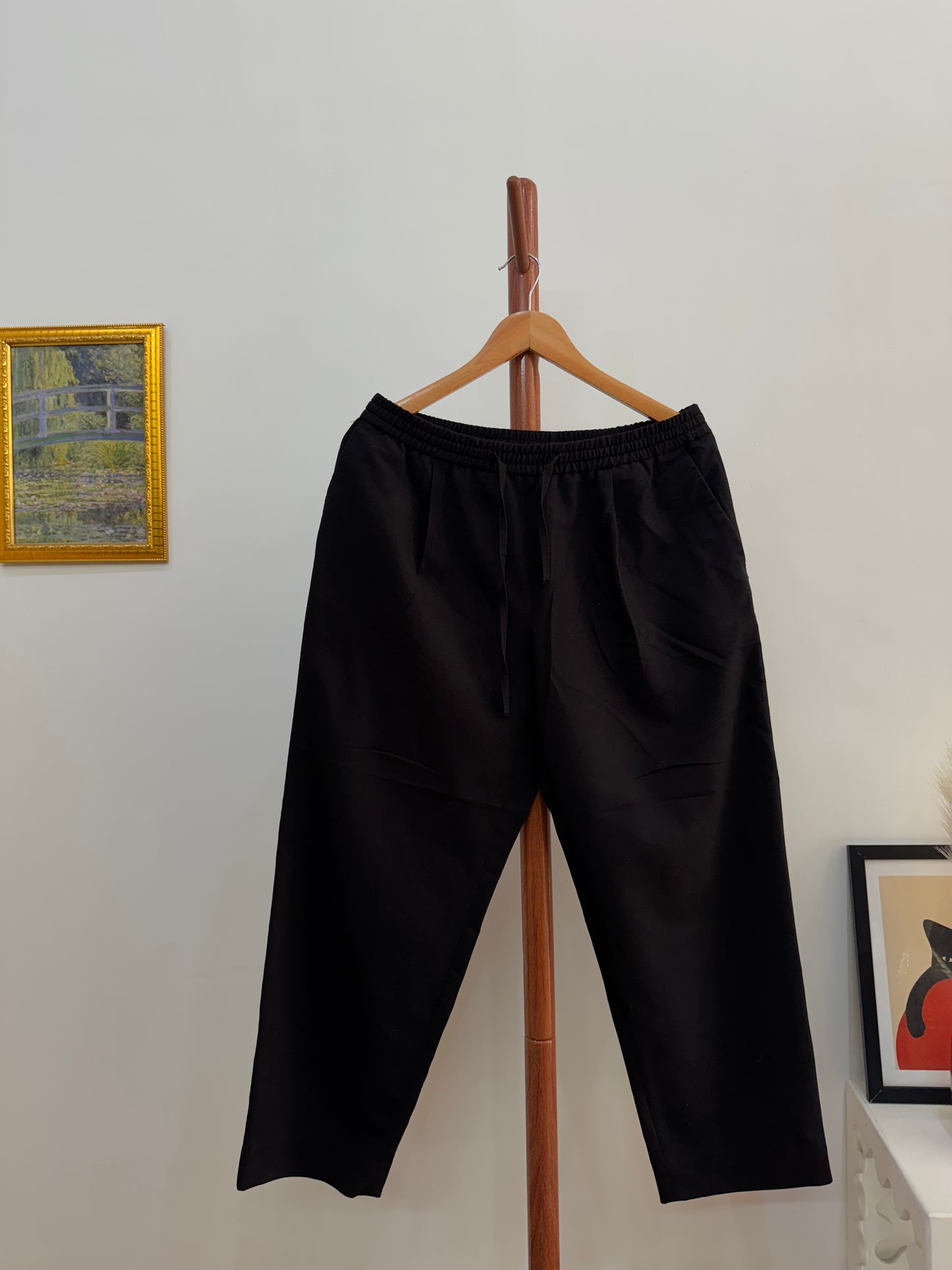 Black  Baggy Linen Trouser