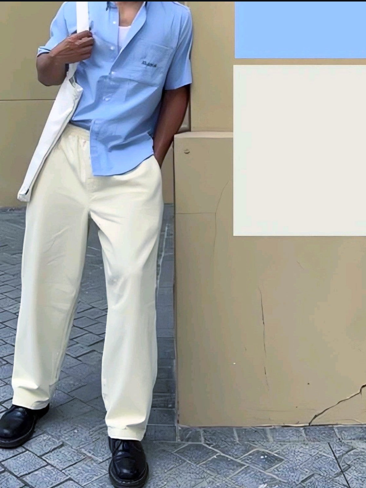 Off-white ‘LEE’  Cotton Summer Trouser