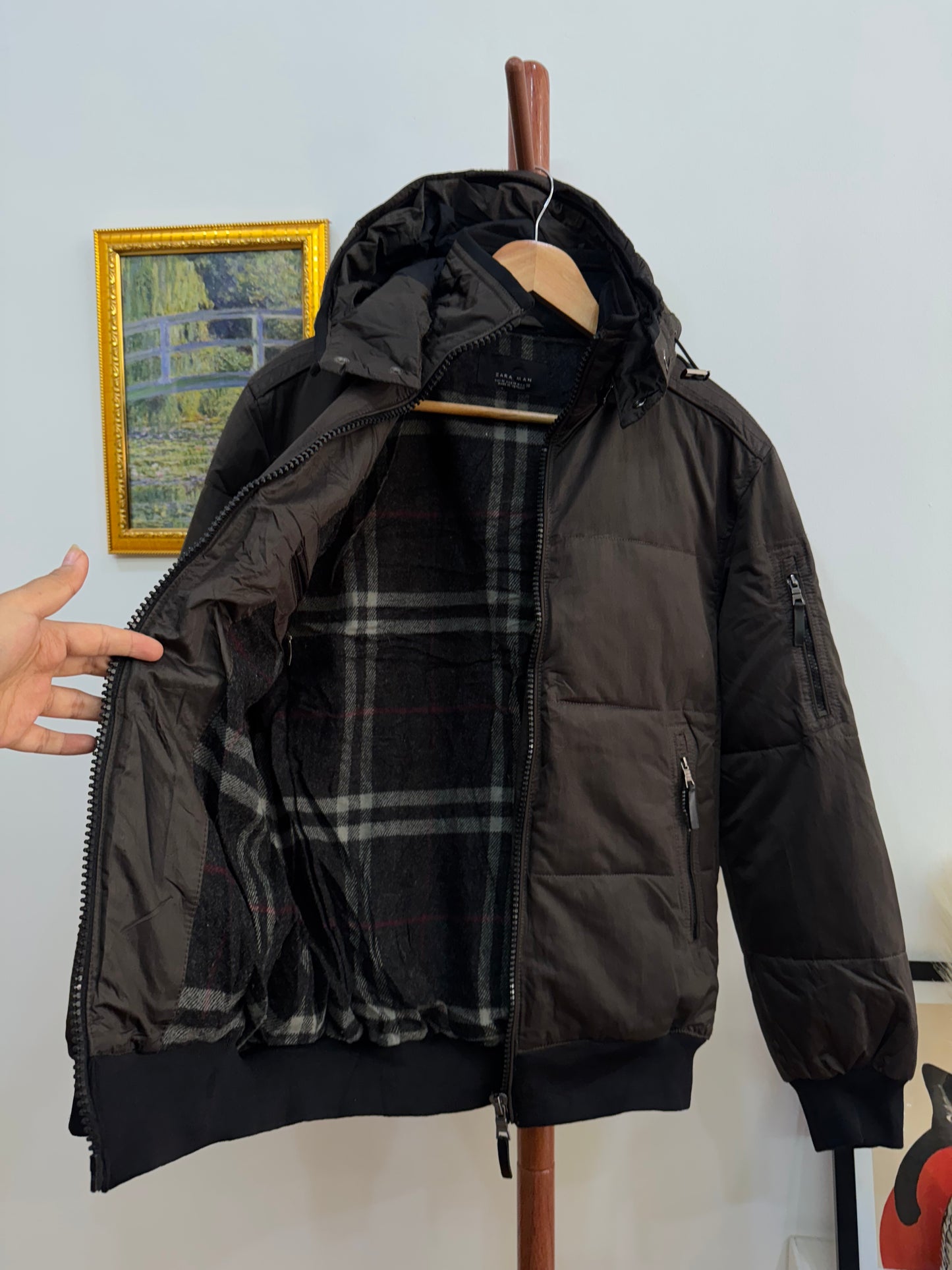 Brown ‘Zara man’ Puffer Down Jacket