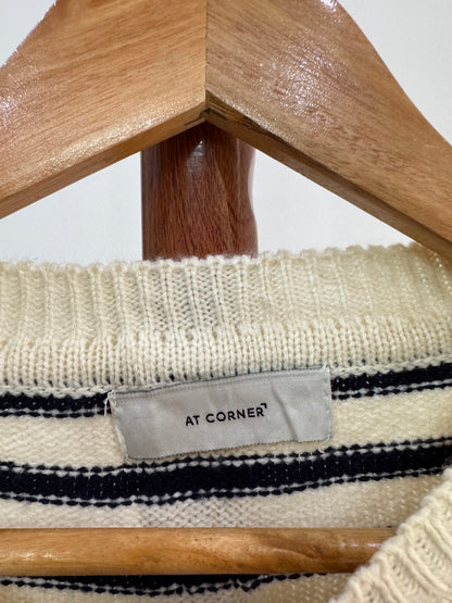 At Corner’ Stripes Buttoned Up Sweater