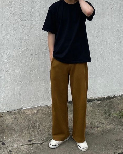 Brown Giordano Cotton Trouser