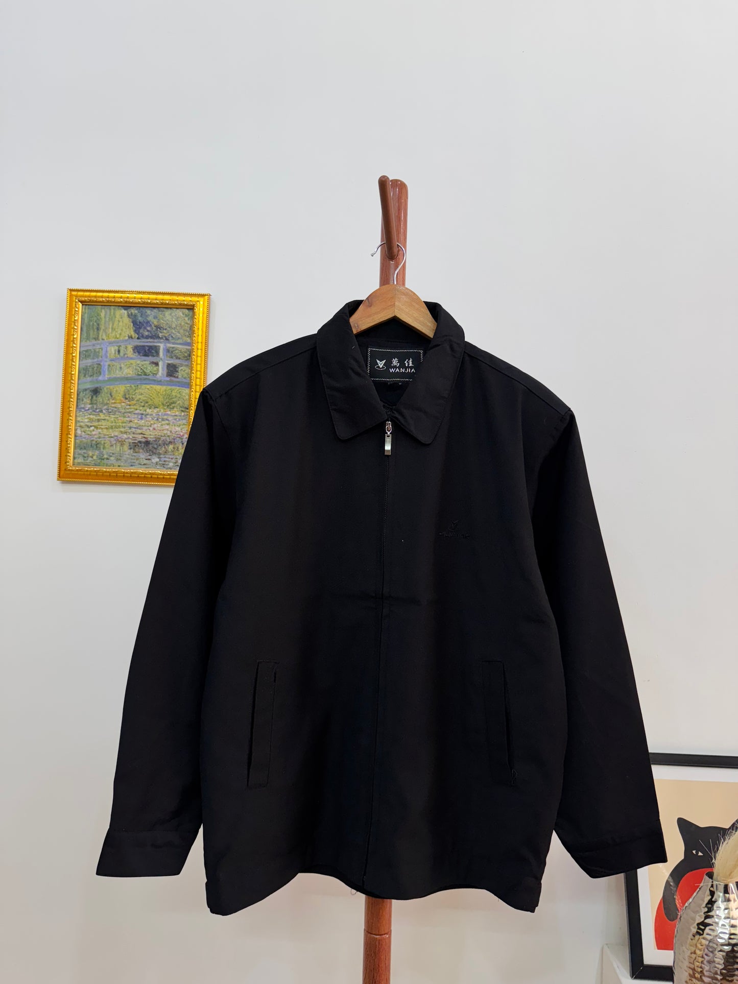 Black Tailored Fit Coach Jacket