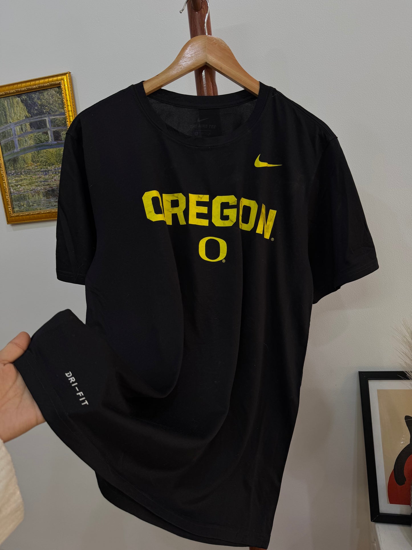 Black NIKE Oregon Dri-Fit cotton Tee