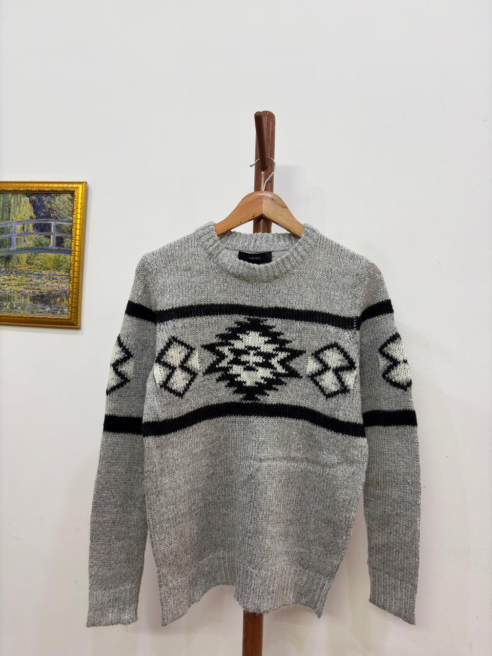 Grey 'Forever 21' Aztec Sweater