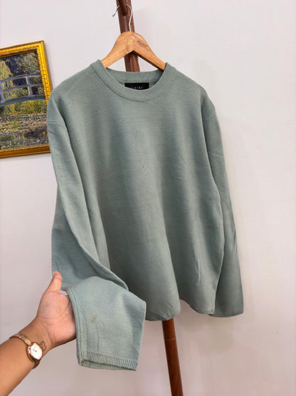 LAINE' Soft Sea Green Knitted Sweater