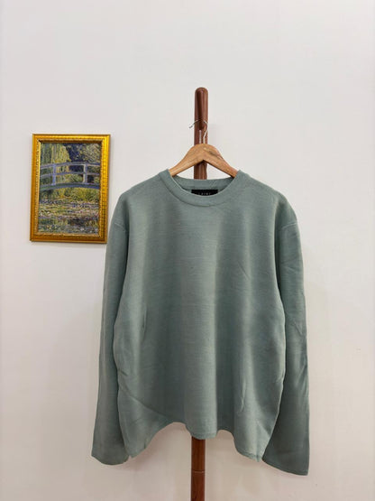 LAINE' Soft Sea Green Knitted Sweater