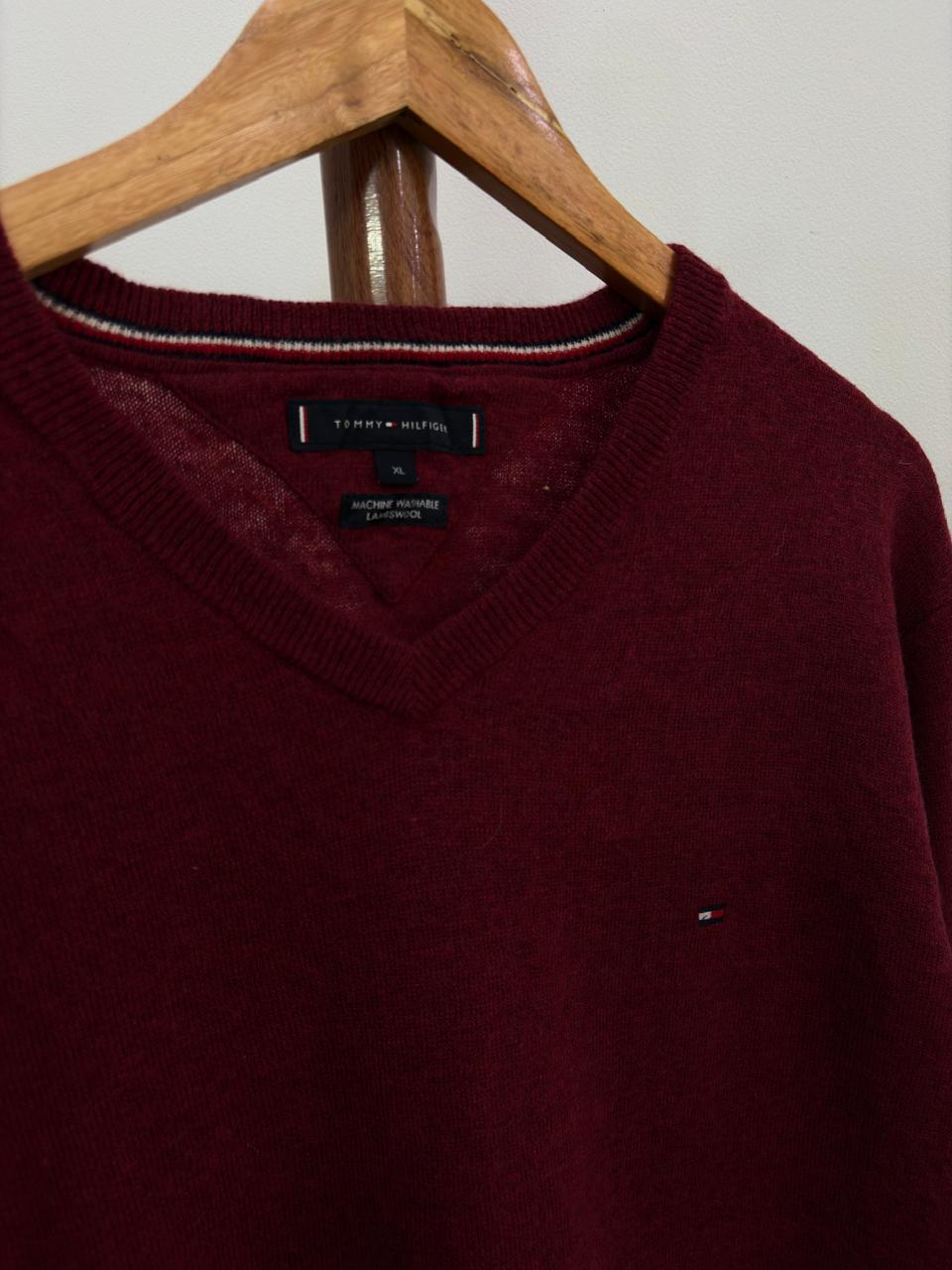 Old money essentials 
Red Authentic 'Tommy Hilfiger' Lambswool Sweater