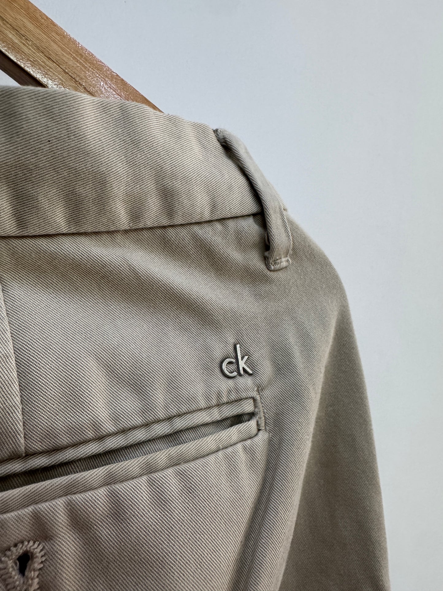 Beige ‘Calvin Klein’ Cotton Trouser