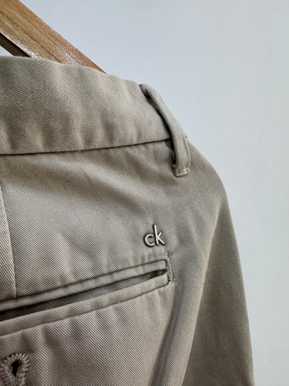Beige ‘Calvin Klein’ Cotton Trouser