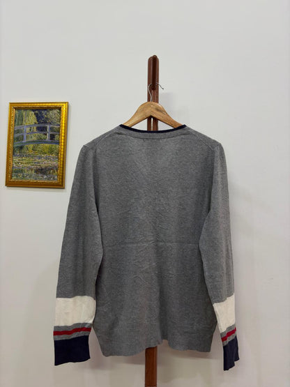 Grey 'Tommy Hilfiger' Cardigan Cotton