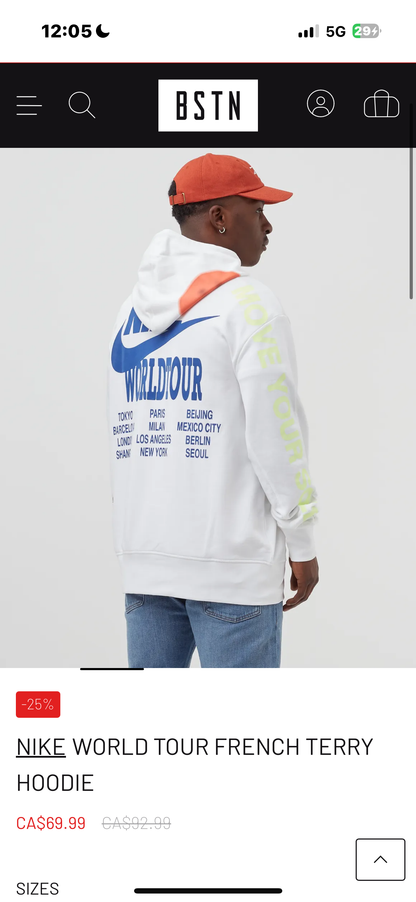 Brand New ‘NIKE’ World Tour Hoodie