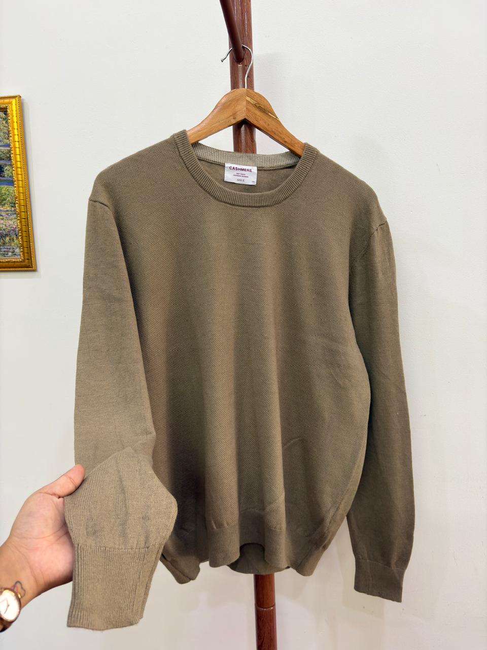 Nude Brown Cashmere Seamless Knitted Sweater
