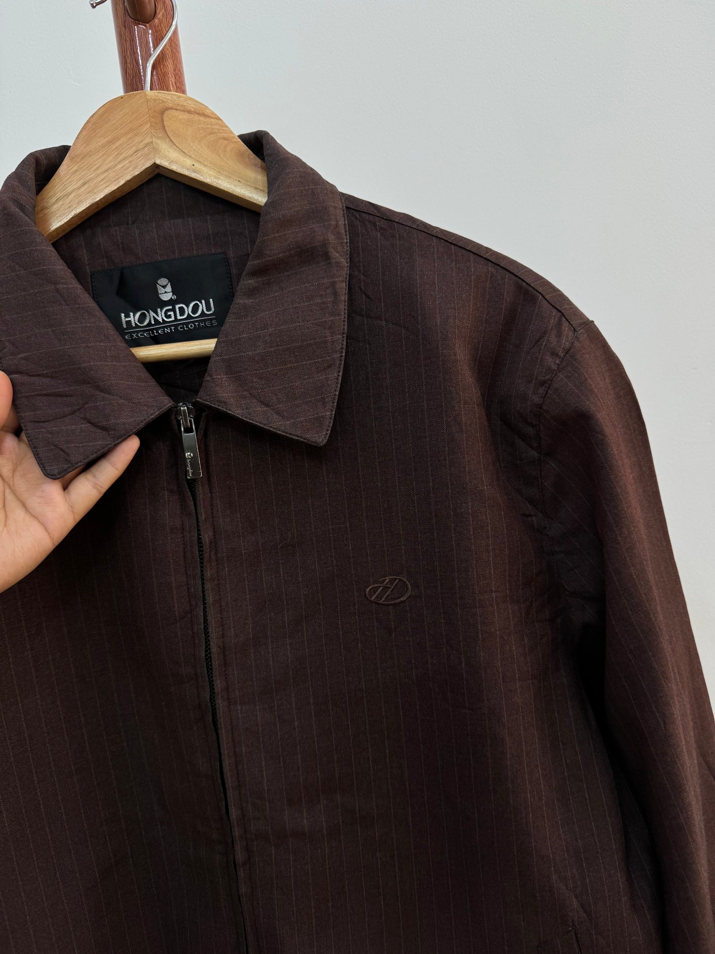 Brown Tailored Fit Coach Jacket