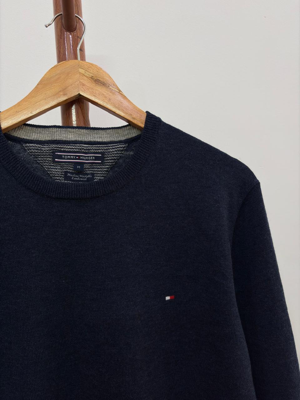 Old money essentials 
Navy Authentic 'Tommy Hilfiger' Lambswool Sweater