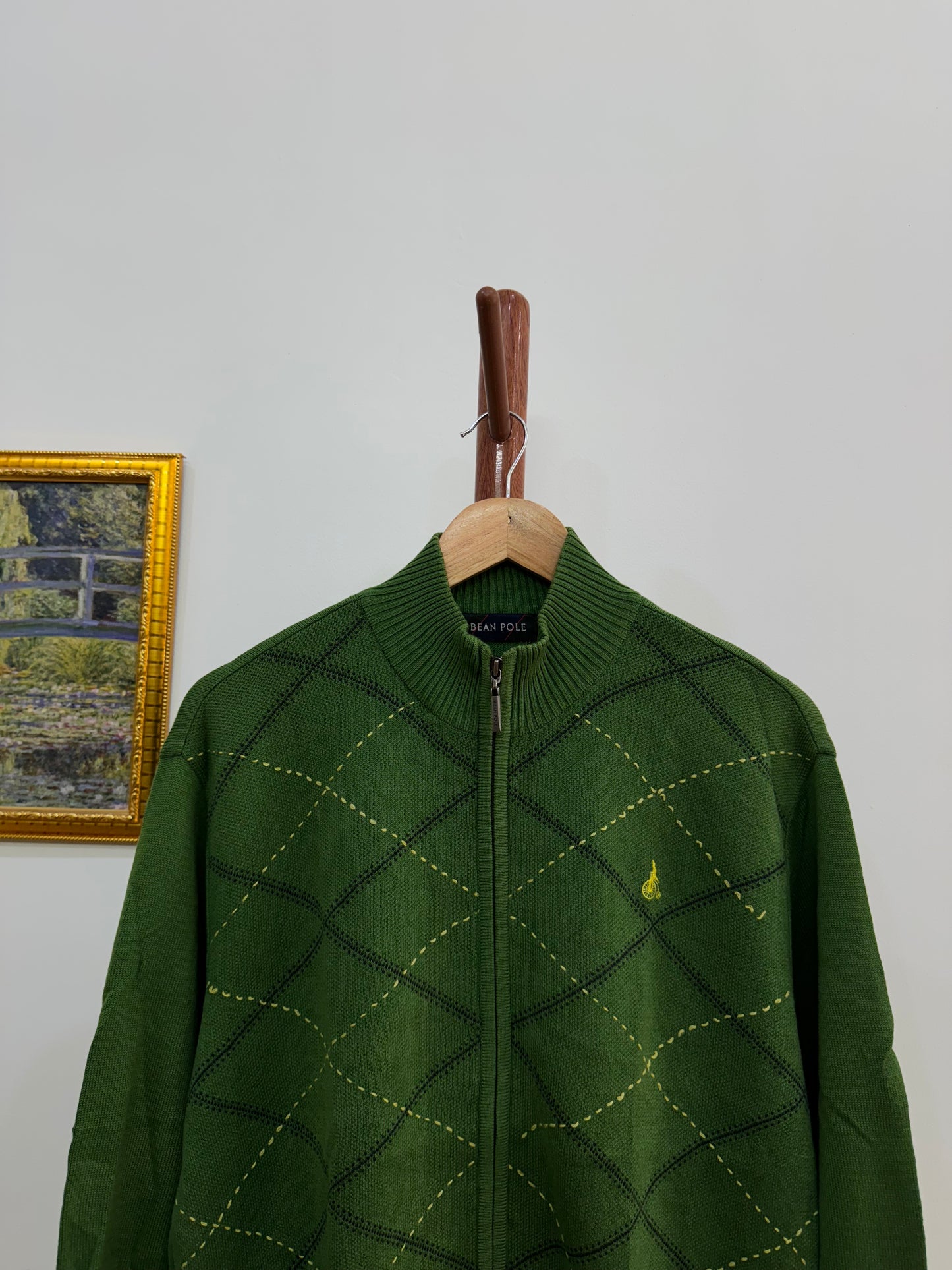 Vintage Green Beanpole Zipper Sweater