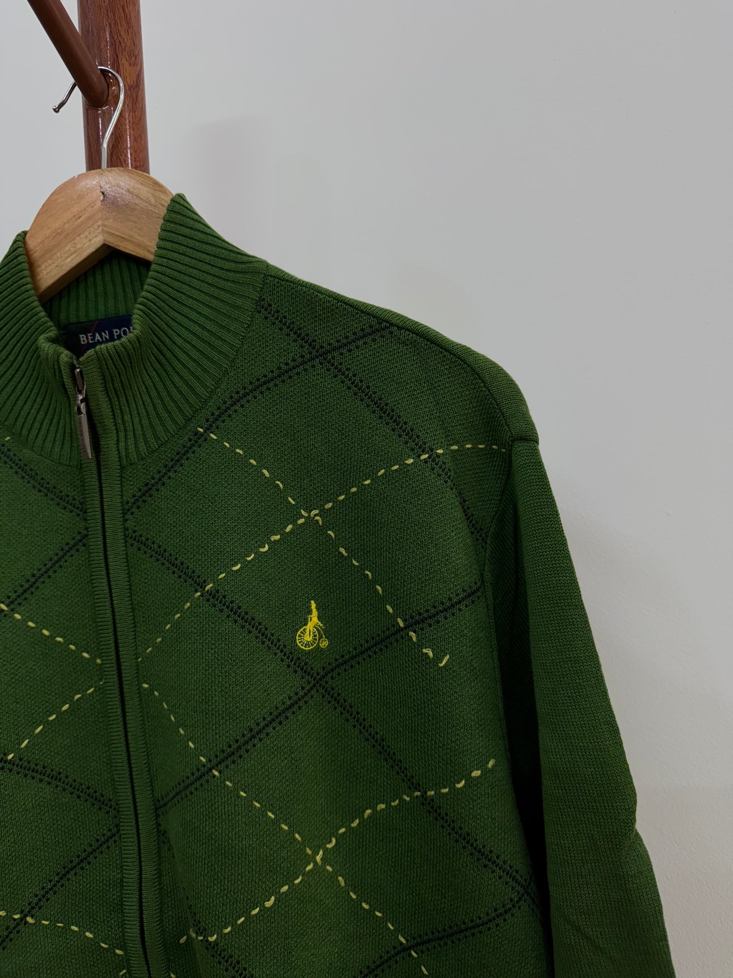 Vintage Green Beanpole Zipper Sweater