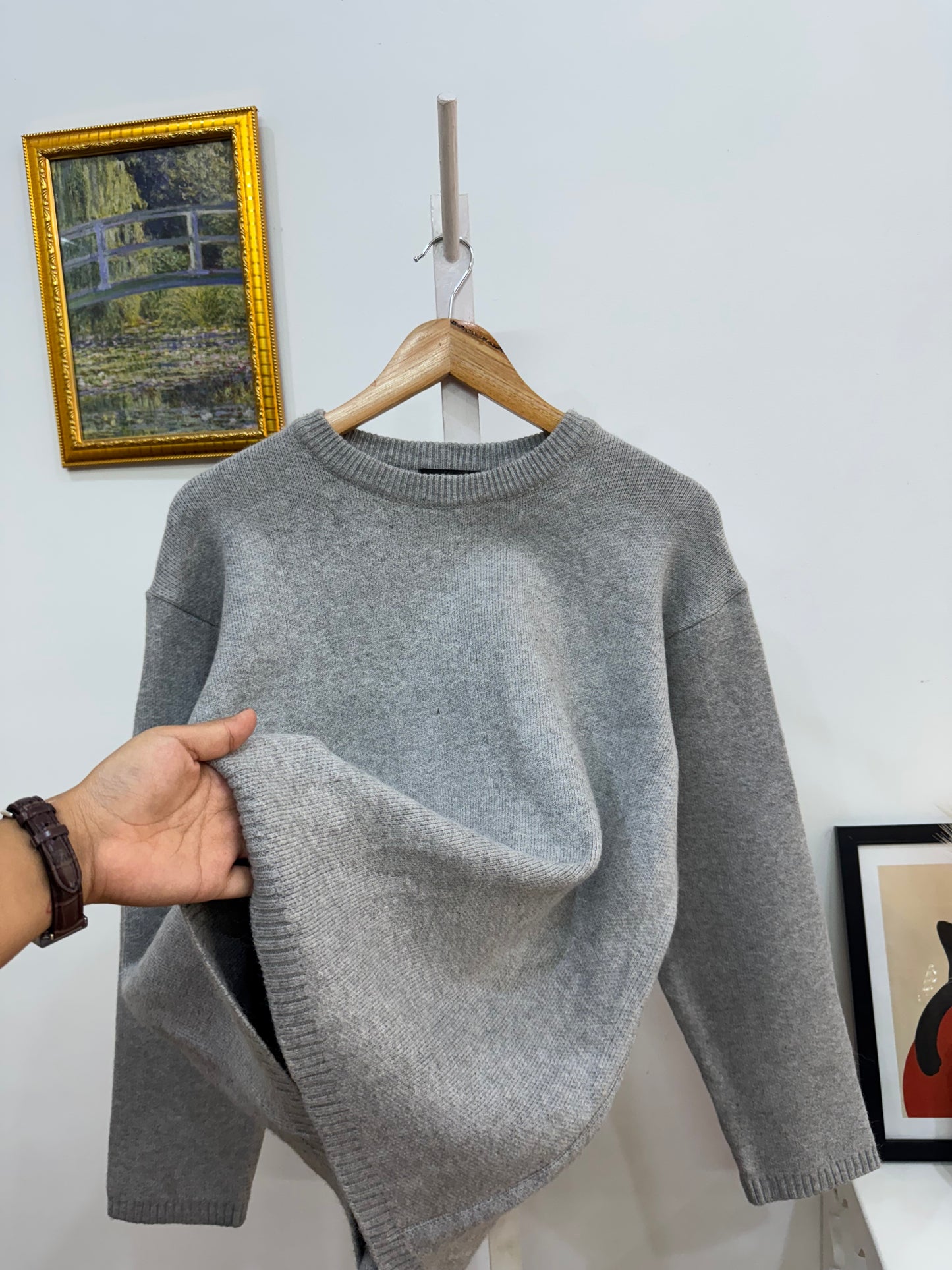 GREY BASIC KNITWEAR