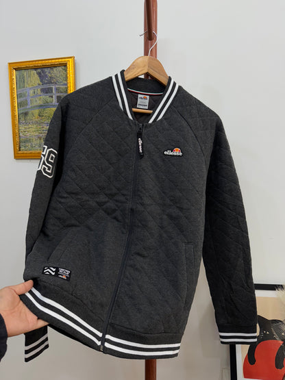 Grey ‘ELLESSE’ Quilted Bomber Jacket